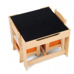 Masuta Pastel White 3 in 1 cu tabla de scris si spatii de stocare - MDF Liberty House